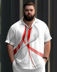 Men's Plus Size Aurora Abstract Print Walking Set