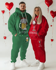 Couple Big & Tall Fashion Casual Christmas Special Print Hoodie Set
