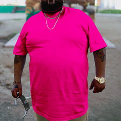 Big and Tall Men's Solid Color Crew Neck Short Sleeve T-Shirt