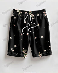 Couple's Stars Stitching Short-sleeved T-shirt Shorts Suit Large