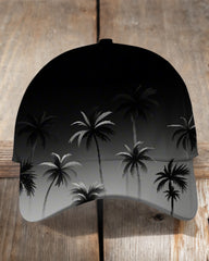 Classic Gradient Coconut Trees Style Duckbill Cap