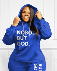 Women's Nobody But God Plus Size Hoodie Suit
