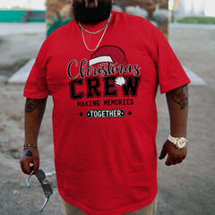 Big & Tall Men's Funny Christmas Crew Cotton T-Shirt