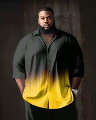 Gradient Men's Plus Size Business Rambler Two-Piece Set