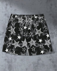 Plus Size Men's Gradient Stars Summer Shorts
