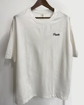 4XL-8XL Big & Tall Men's Daily Casual Jacquard Bear Letter Cotton Crewneck Short-sleeved T-shirt