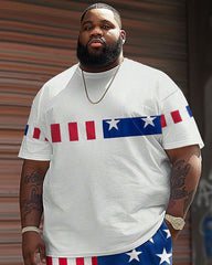 Independence Day Simple Flag Print Large Men's Set