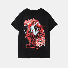 Plus Size Black Ridini Disty T-Shirt