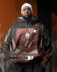 Men's Cosplay  Plus Size Art Abstract Sweater Two-Piece Set