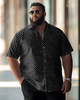 Men's Plus Size Business Causal Button Down Short Sleeve Shirt