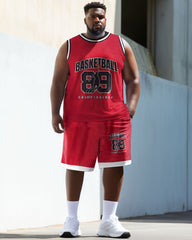 Men's Plus Size Basketball 88 Vest Sports Two-piece
