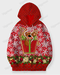 Big & Tall Guy's Christmas Snow Bear Hoodie and Sweatpants Set