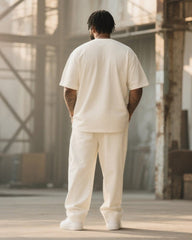 Big & Tall Men's Graffiti Pigeon Alphabet Print T-Shirt Trousers Suit