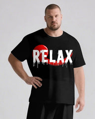 RELAX Slogan 2-Piece T-shirt Set