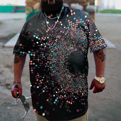 Men's Plus Size Square Personalized Printed T-Shirt