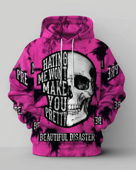 Men's Big and Tall Skull Letters Graffiti Hoodie Set of Two