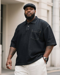 Plus Size Men's All-match Short-sleeved Polo Shirt