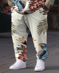 Big Guys Sport Street Floral Long Sleeve Sweatshirt Two-Piece Set