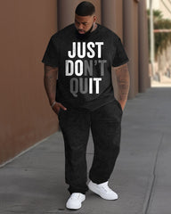 Men's Big & Tall Just Do It Print T-Shirt Trousers Set
