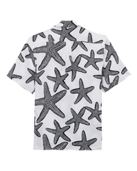 Big & Tall Men's Hawaiian Starfish Print Shirt Shorts Suit
