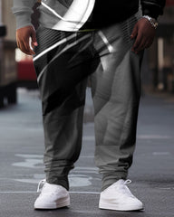 Big Man's Casual Hip Hop Abstract Aurora Hoodie (Pack of Two)