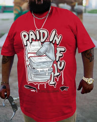 Plus Size Red Paid In Full T-Shirt