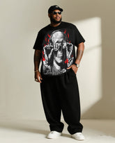 Big Boy Must Have Fashion Street Dollar Skull Crewneck Short Sleeve T-Shirt Trousers Suit