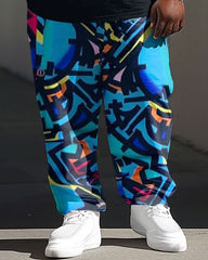 Casual Simple Graffiti Print Men's Large Set