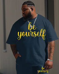 Men's Large Casual Make Your Own Theme Printed T-Shirt Trousers Suit