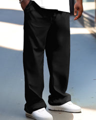 Men's Plus Size Simple Lion Polo Shirt Trousers Suit