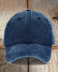 Simple Solid Colors Washed Denim Big Head Basketball Cap