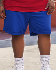 Men's Plus Size Polo Flag Printed Two-Piece Set