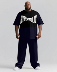 HYPERBOLIC Slogan T-shirt and Pants Set