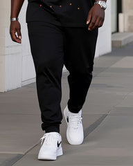 Big Boy Street Fashion Angel Wings Print Short Sleeve Trousers Suit