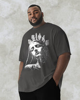 100% Cotton-Women's Pattern Men's Loose Plus Size Short-sleeved T-shirt