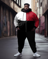 Men's Big & Tall Color Block Jogger Activewear Two Piece Set