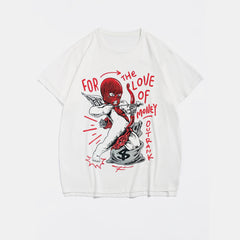 Plus Size White The Love For T-Shirt
