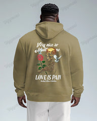 Print Front And Back Skull Oversized Cotton Hoodie