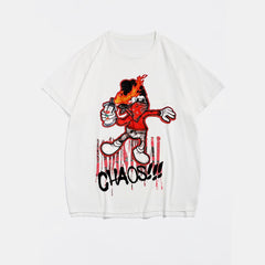 Plus Size White Chaos T-Shirt