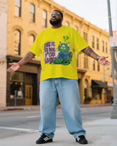 Plus Size Man Took Me To Your Boss Creative Printed T-shirt Denim Pants Suit