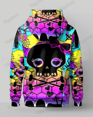Women's Plus Size Color Bow Skull Hoodie Set (Pack of 2)