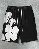 Men's Plus Size Cotton Branches Print Shorts
