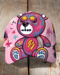 Graffiti Style Funny Bear Theme Outdoor Duckbill Cap