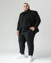 Big & Tall Men's Daily Business Solid Color Trousers