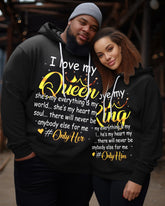Couple's Plus Size I Love My King Queen Couple Matching Shirt Hoodie