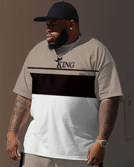 Casual Simple Color-block King Letter Print Men's Large Set