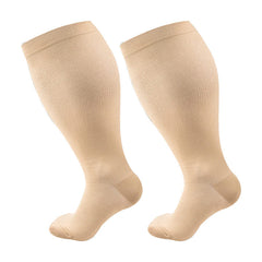 2XL-7XL Solid Color Running Fitness Compression Socks For Obese Men And Women Sports Socks