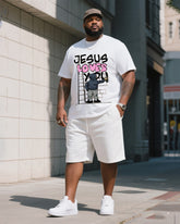 The Daily Leisure Of A Big Man-it Never Gets Old.?He Really Loves You-short Sleeve T-shirt Shorts Suit