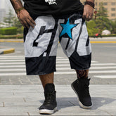 Men's Big & Tall Wide Leg Punk Basketball Sports Long Shorts