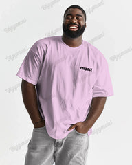 Simple Chest Letter Print Men's Loose Big & Tall Short Sleeve T-shirt